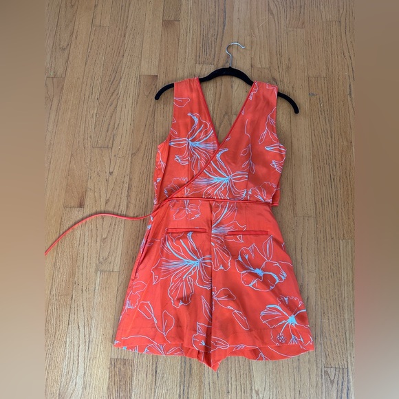Diane von Furstenberg orange romper - Picture 2 of 3